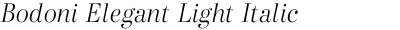 Bodoni Elegant Light Italic